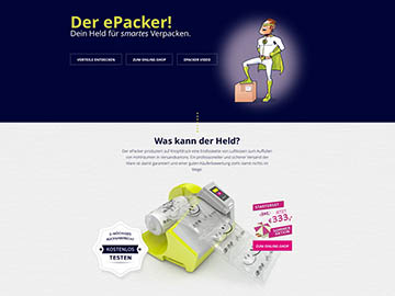 ePacker Website, Produktinformation, Produktdetails, Vorteile, Sommeraktion, Bestellabwicklung, Mailbenachrichtigung